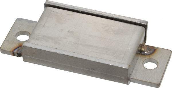 Mag-Mate - 15.5 Max Pull Force Lb, 3-1/4" Long x 1-3/8" Wide x 9/16" Thick, End Mount Horseshoe, Ceramic Fixture Magnet - 300°F Max Operating Temp, 2-5/8mm Mounting Hole Diam, 1/4-20 M6 Mounting Hole, Stainless Steel Housing - Industrial Tool & Supply