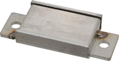Mag-Mate - 15.5 Max Pull Force Lb, 3-1/4" Long x 1-3/8" Wide x 9/16" Thick, End Mount Horseshoe, Ceramic Fixture Magnet - 300°F Max Operating Temp, 2-5/8mm Mounting Hole Diam, 1/4-20 M6 Mounting Hole, Stainless Steel Housing - Industrial Tool & Supply