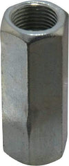 Value Collection - 5/8-18 UNF, 2-1/8" OAL Steel Standard Coupling Nut - Zinc-Plated Finish, 13/16" Width Across Flats - Industrial Tool & Supply