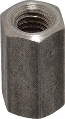 Made in USA - 5/16-18 UNC, 7/8" OAL Stainless Steel Standard Coupling Nut - 1/2" Width Across Flats - Industrial Tool & Supply