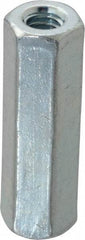Made in USA - 3/4-10 UNC, 2-1/4" OAL Stainless Steel Standard Coupling Nut - 1" Width Across Flats - Industrial Tool & Supply