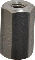 Made in USA - 1/4-20 UNC, 7/8" OAL Stainless Steel Standard Coupling Nut - 1/2" Width Across Flats - Industrial Tool & Supply