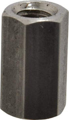 Made in USA - 5/16-24 UNF, 7/8" OAL Stainless Steel Standard Coupling Nut - 1/2" Width Across Flats - Industrial Tool & Supply