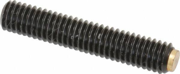 J.W. Winco - M6x1.00 Metric Coarse, 32mm Length of Thread, Soft Tip Point Set Screw - Grade 5.8 Steel, 3mm Key - Industrial Tool & Supply