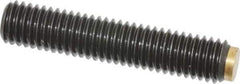 J.W. Winco - M8x1.25 Metric Coarse, 40mm Length of Thread, Soft Tip Point Set Screw - Grade 5.8 Steel, 4mm Key - Industrial Tool & Supply