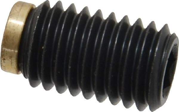 J.W. Winco - M10x1.50 Metric Coarse, 16mm Length of Thread, Soft Tip Point Set Screw - Grade 5.8 Steel, 5mm Key - Industrial Tool & Supply