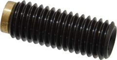 J.W. Winco - M10x1.50 Metric Coarse, 25mm Length of Thread, Soft Tip Point Set Screw - Grade 5.8 Steel, 5mm Key - Industrial Tool & Supply
