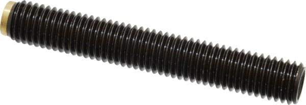J.W. Winco - M12x1.75 Metric Coarse, 80mm Length of Thread, Soft Tip Point Set Screw - Grade 5.8 Steel, 6mm Key - Industrial Tool & Supply