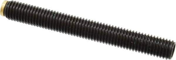 J.W. Winco - M12x1.75 Metric Coarse, 100mm Length of Thread, Soft Tip Point Set Screw - Grade 5.8 Steel, 6mm Key - Industrial Tool & Supply