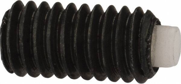 J.W. Winco - M4x0.70 Metric Coarse, 8mm Length of Thread, Soft Tip Point Set Screw - Grade 5.8 Steel, 2mm Key - Industrial Tool & Supply
