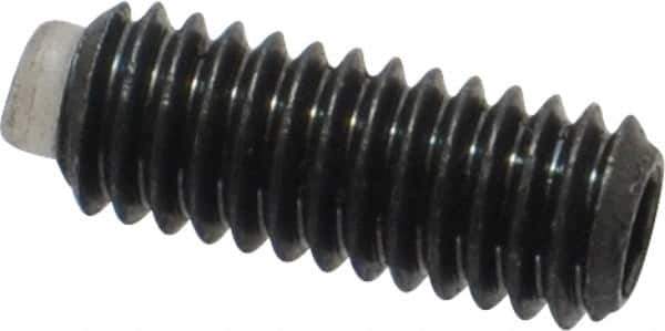 J.W. Winco - M4x0.70 Metric Coarse, 10mm Length of Thread, Soft Tip Point Set Screw - Grade 5.8 Steel, 2mm Key - Industrial Tool & Supply