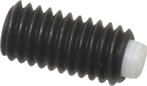 J.W. Winco - M6x1.00 Metric Coarse, 12mm Length of Thread, Soft Tip Point Set Screw - Grade 5.8 Steel, 3mm Key - Industrial Tool & Supply