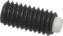 J.W. Winco - M6x1.00 Metric Coarse, 12mm Length of Thread, Soft Tip Point Set Screw - Grade 5.8 Steel, 3mm Key - Industrial Tool & Supply