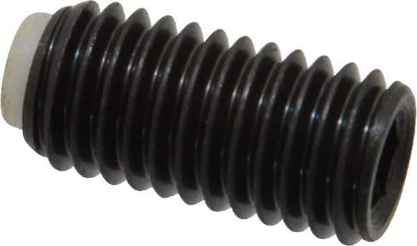 J.W. Winco - M10x1.50 Metric Coarse, 20mm Length of Thread, Soft Tip Point Set Screw - Grade 5.8 Steel, 5mm Key - Industrial Tool & Supply