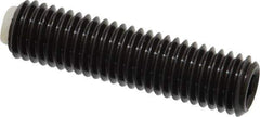 J.W. Winco - M10x1.50 Metric Coarse, 40mm Length of Thread, Soft Tip Point Set Screw - Grade 5.8 Steel, 5mm Key - Industrial Tool & Supply