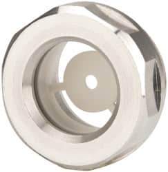 J.W. Winco - G 3/4 Thread, 30mm Distance Across Flats, Aluminum Oil Level Sight Glasses - 32mm Flange Diameter, 8mm Head Height, 9mm Length Under Head - Industrial Tool & Supply