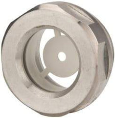 J.W. Winco - M27x1.5 Thread, 30mm Distance Across Flats, Aluminum Oil Level Sight Glasses - 32mm Flange Diameter, 8mm Head Height, 9mm Length Under Head - Industrial Tool & Supply