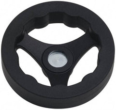 J.W. Winco - 125mm, Handwheel - 24mm Hub, Plastic, Plain Finish - Industrial Tool & Supply