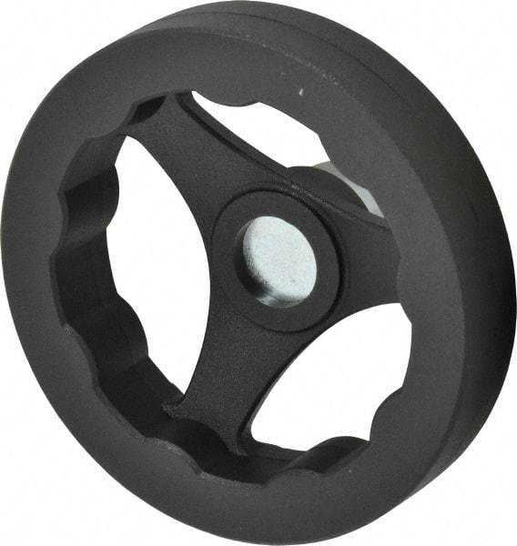 J.W. Winco - 100mm, Handwheel - 24mm Hub, Plastic, Plain Finish - Industrial Tool & Supply