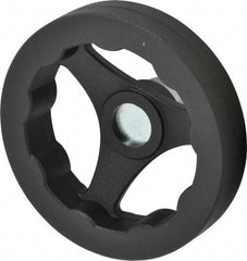 J.W. Winco - 100mm, Handwheel - 24mm Hub, Plastic, Plain Finish - Industrial Tool & Supply