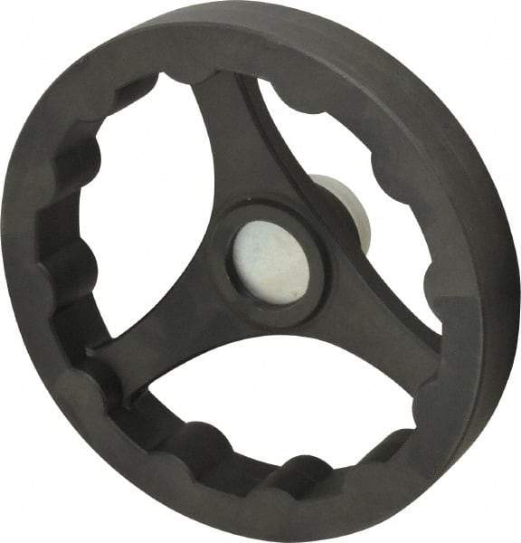 J.W. Winco - 200mm, Handwheel - 40mm Hub, Plastic, Plain Finish - Industrial Tool & Supply