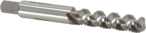 Heli-Coil - 1/4-28 UNF, 3 Flute, Bottoming Chamfer, Bright Finish, High Speed Steel Spiral Flute STI Tap - Right Hand Flute, 2-23/32" OAL, 0.318" Shank Diam, 1-1/8" Thread Length, 3B Class of Fit - Exact Industrial Supply
