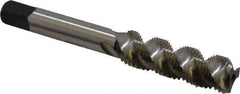 Heli-Coil - 3/8-24 UNF, 3 Flute, Bottoming Chamfer, Bright Finish, High Speed Steel Spiral Flute STI Tap - Right Hand Flute, 3-5/32" OAL, 0.323" Shank Diam, 1-7/16" Thread Length, 3B Class of Fit - Exact Industrial Supply