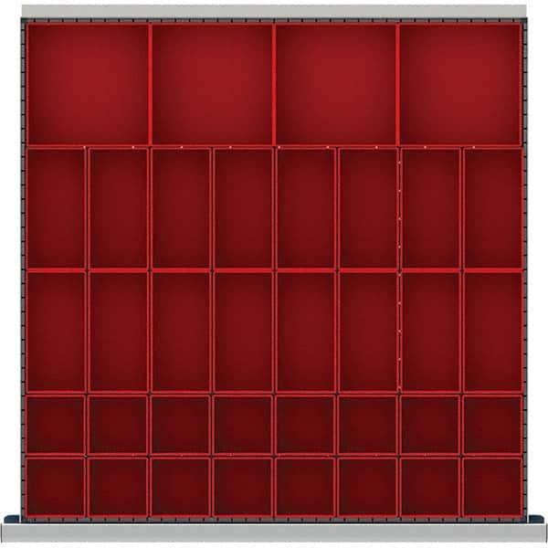 LISTA - 36-Compartment Drawer Divider Layout for 2.17" High Drawers - Industrial Tool & Supply
