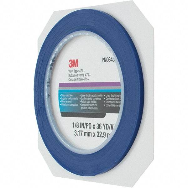 3M - 1/8" Wide Masking & Painters Tape - 5.3 mil Thick - Industrial Tool & Supply