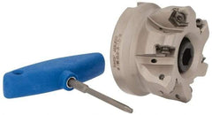 Iscar - 2.398" Cut Diam, 1-1/4" Arbor Hole, 0.138" Max Depth of Cut, 30° Indexable Chamfer & Angle Face Mill - 6 Inserts, H600 WXCU 08 Insert, Right Hand Cut, 6 Flutes, Through Coolant, Series Helido - Industrial Tool & Supply