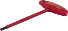 Wiha - 5mm Hex, T-Handle, Insulated Hex Key - 182mm OAL, Chrome Vanadium Molybdenum, Metric System of Measurement - Industrial Tool & Supply