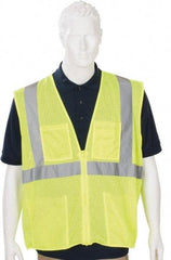 PIP - High Visibility Vest - CL2 ZIP FRONT LIME XL BARRIERE MESH FABRIC VEST - Industrial Tool & Supply
