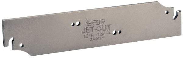 Iscar - 1.26" Blade Height, 0.134" Blade Width, 5-29/32" OAL, Neutral Cut, Single End Indexable Cut-Off Blade - TGFH Blade, Tang-Grip Series - Industrial Tool & Supply