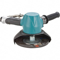 Dynabrade - 7" Wheel Diam, 6,000 RPM, Pneumatic Angle & Disc Grinder - 5/8-11 Spindle, 80 CFM, Rear Exhaust - Industrial Tool & Supply