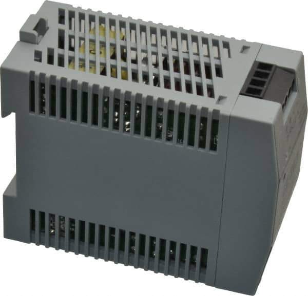 Sola/Hevi-Duty - 100 Watt, 2.10 Amp, 264 VAC, 375 VDC Input, 24 to 28 VDC Output, DIN Rail Power Supply - Screw Terminal Connection, 1 Output, 1.77 Inch Wide x 3.58 Inch Deep x 2.95 Inch High, Up to 86% Efficiency, 14 to 140°F, Green LED Display - Industrial Tool & Supply