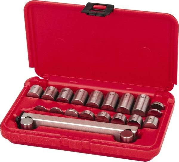 SPI - 5 Inch Long x 1 Inch Wide x 0.0002 Inch Parallelism, Sine Bar and Riser Kit - Industrial Tool & Supply