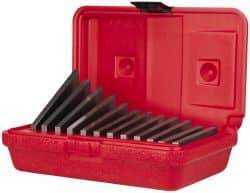 SPI - 0.25 to 30° Angle, 3 Inch Long, Angle Block Set - 0.0001 Inch Per Inch, 30 Arc Seconds Accuracy, 45-50 Rc Hardness, 12 Pieces - Industrial Tool & Supply