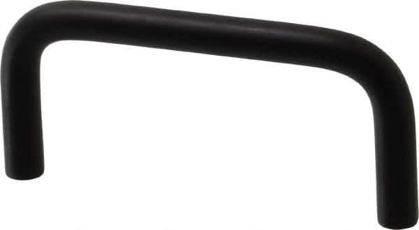 Electro Hardware - 10-32 Internal Thread, 5/16" Handle Diam, Black Anodized Aluminum Drawer Pull - 3" Center to Center - Industrial Tool & Supply