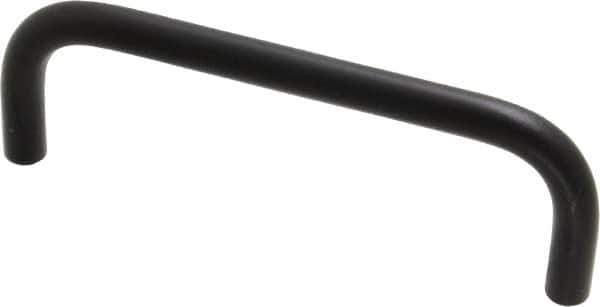 Electro Hardware - 10-32 Internal Thread, 5/16" Handle Diam, Black Anodized Aluminum Drawer Pull - 4" Center to Center - Industrial Tool & Supply
