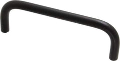 Electro Hardware - 10-32 Internal Thread, 5/16" Handle Diam, Black Anodized Aluminum Drawer Pull - 4" Center to Center - Industrial Tool & Supply