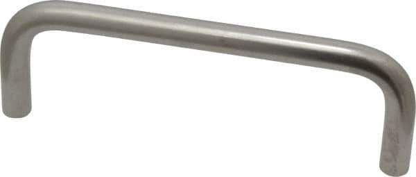 Electro Hardware - 10-32 Internal Thread, 5/16" Handle Diam, Passivated Stainless Steel Drawer Pull - 4" Center to Center - Industrial Tool & Supply
