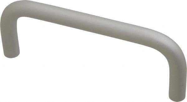 Electro Hardware - 10-32 Internal Thread, 3/8" Handle Diam, Clear Anodized Aluminum Drawer Pull - 4" Center to Center - Industrial Tool & Supply