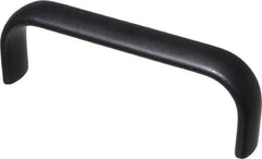 Electro Hardware - 4" Center to Center, Brush Black Anodized Aluminum Pull Handle - 1.5" High - Industrial Tool & Supply