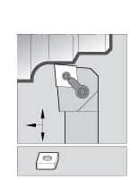 Kennametal - MCLN, Left Hand Cut, 5° Lead Angle, 1-1/4" Shank Height x 1-1/4" Shank Width, Negative Rake Indexable Turning Toolholder - 6" OAL, CN..43. Insert Compatibility, Series Kenloc - Industrial Tool & Supply