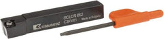 Kennametal - SCLC, Right Hand Cut, 5° Lead Angle, 3/8" Shank Height x 3/8" Shank Width, Neutral Rake Indexable Turning Toolholder - 2-1/2" OAL, CC..21.5. Insert Compatibility, Series Screw-On - Industrial Tool & Supply