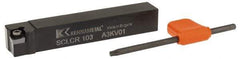 Kennametal - SCLC, Right Hand Cut, 5° Lead Angle, 5/8" Shank Height x 5/8" Shank Width, Neutral Rake Indexable Turning Toolholder - 4" OAL, CC..32.5. Insert Compatibility, Series Screw-On - Industrial Tool & Supply