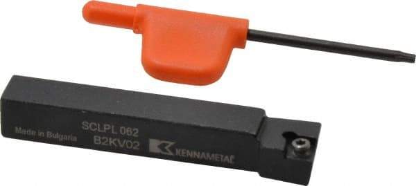 Kennametal - SCLP, Left Hand Cut, 5° Lead Angle, 3/8" Shank Height x 3/8" Shank Width, Positive Rake Indexable Turning Toolholder - 2-1/2" OAL, CP..21.5. Insert Compatibility, Series Screw-On - Industrial Tool & Supply