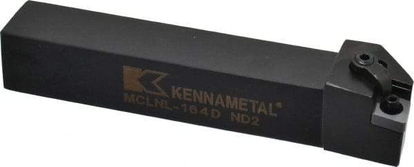 Kennametal - MCLN, Left Hand Cut, 5° Lead Angle, 1" Shank Height x 1" Shank Width, Negative Rake Indexable Turning Toolholder - 6" OAL, CN..43. Insert Compatibility, Series Kenloc - Industrial Tool & Supply