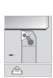 Kennametal - MTGN, Left Hand Cut, 0° Lead Angle, 1-1/4" Shank Height x 1-1/4" Shank Width, Negative Rake Indexable Turning Toolholder - 6" OAL, TN..54. Insert Compatibility, Series Kenloc - Industrial Tool & Supply