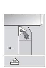 Kennametal - MTGN, Left Hand Cut, 0° Lead Angle, 5/8" Shank Height x 5/8" Shank Width, Negative Rake Indexable Turning Toolholder - 4-1/2" OAL, TN..33. Insert Compatibility, Series Kenloc - Industrial Tool & Supply